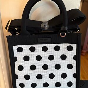 Kate Spade Black and White Polka Dot Crossbody Bag